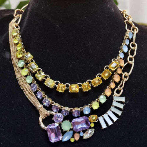 19" Zara Boho Layer Collar Statement Necklace Retro Women Party Vacation Jewelry - Picture 2 of 5
