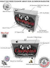 1963 1964 1965 1966 -1968 Chevy Bel Air 3 Row Ar Radiator 12 Inch Fan Combo