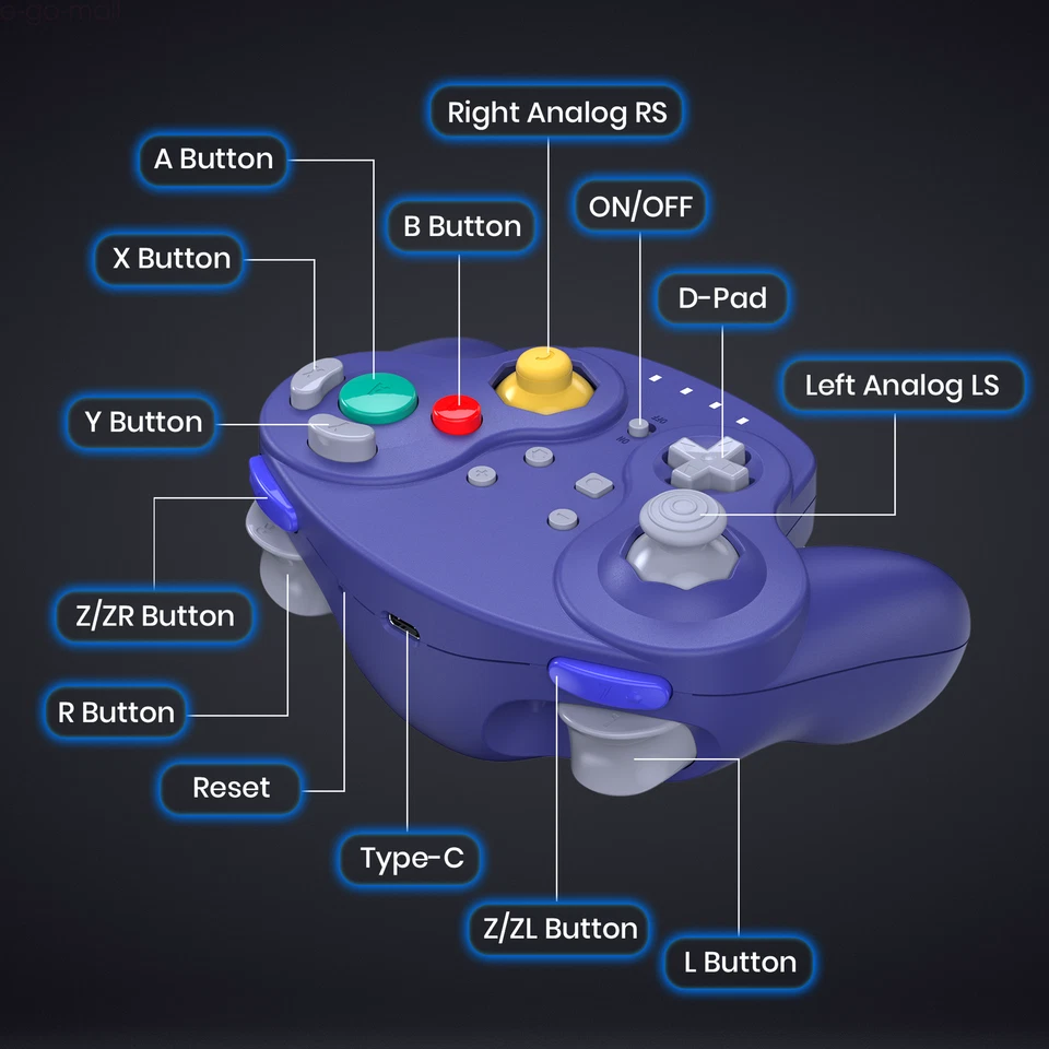 Wireless Bluetooth GameCube NSO Controller for Switch Online/Switch 2 PC/MAC - Image 4 of 4