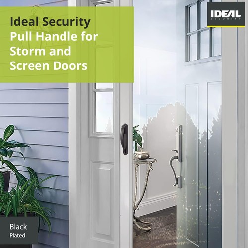 Ideal Security Door Handle with Keyed Deadbolt for Storm With Dealbolt, Black - Picture 2 of 9