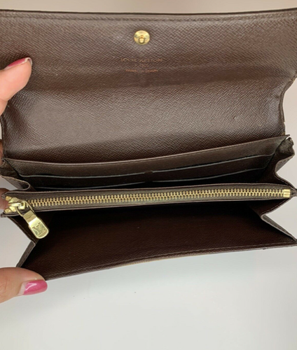 Original Louis Vuitton Doppelfaltung Damier Portofeuil Sara Unisex Geldbörse - Bild 5 von 10