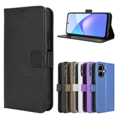 For Infinix Smart 10 4G, Luxury Leather Anti-slip Cover Wallet Stand Card Case