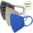 Set of 3 solid knitted Face Mask two layers reusable washable bandanas