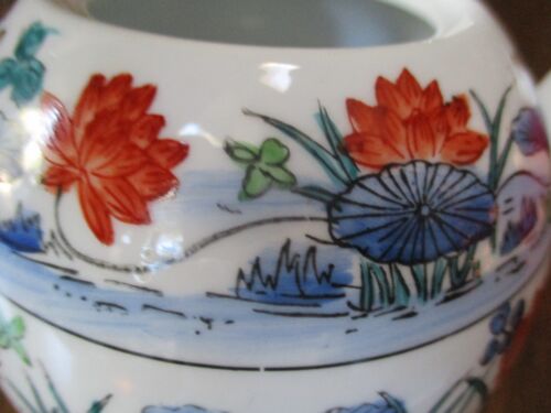 TETERA DE COLECCIÓN DE 6 1/2" DE ALTO PORCELANA CHINA MULTICOLOR PEONÍAS FLORALES Y LILLY ALMOHADILLAS - Imagen 2 de 12