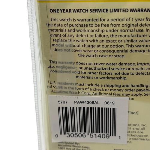 Paw Patrol Flashing LCD Watch Chase New in Package Needs Battery Unopened Flaw - Picture 10 of 10