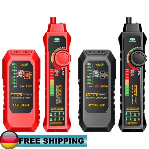 Network Cable Tester RJ45 RJ11 Anti-Interference with Earphone Networking Tool