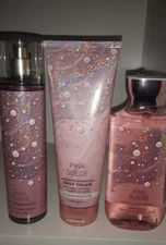Bath & Body Works Pink Suede Body Mist, Body Cream, Shower Gel