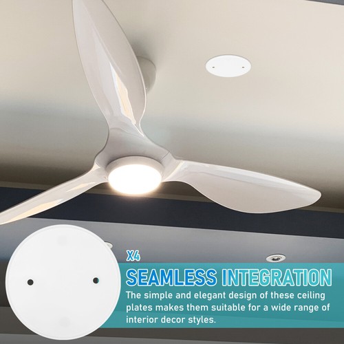 4 Pezzi Copriforo Soffitto Piastre di Copertura Rotondo Bambino Ufficio Parete - Foto 2 di 11