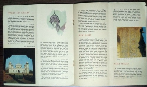 CATÁLOGO VINTAGE INDIA AGRA - LA CIUDAD DEL TAJ ILUSTRADO CON MAPA MAR 1966 - Imagen 6 de 9