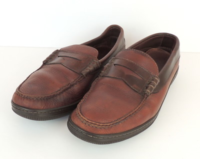 Allen Edmonds Mens 9 Lagrange Driving Penny Loafers Pebble 