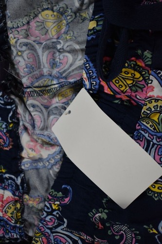 Roamans Women Paisley Print Drawstring Waist Wide Leg Casual Capri Pants 30W - Picture 7 of 9