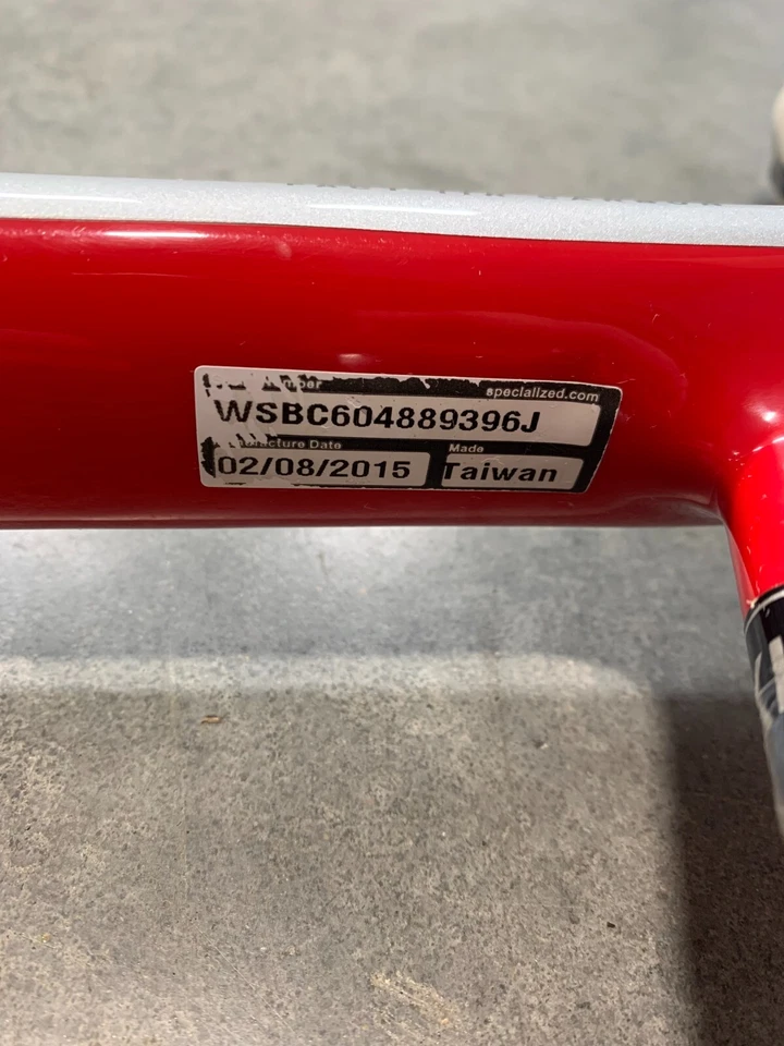 SPECIALIZED S-WORKS SHIV Di2 Größe XL 2015 Rahmen & Sitz Rot / Schwarz / Weiß - Bild 2 von 4