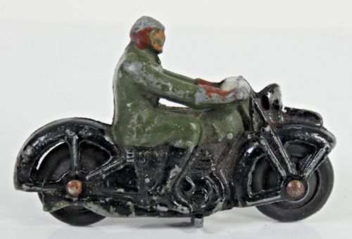 Dinky 37A Civilian Motorcyclist Green Rider Army Vintage Rare Toy Bike - Picture 7 of 23