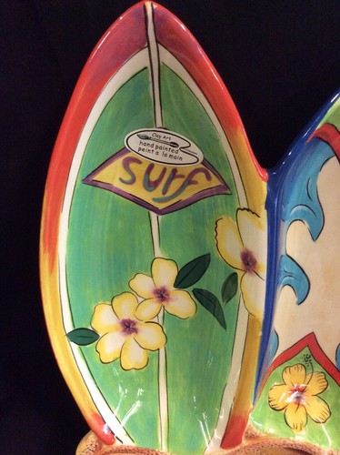 Surf’s Up Surfboard Design Chip & Dip Beach Theme Serving Entertainment Set NIB - Picture 4 of 9