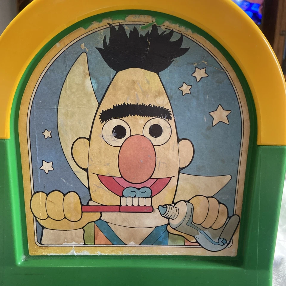 Asiento taburete infantil Fisher Price Sesame Street de colección HECHO EN EE. UU. 1984 Bert & Ernie Foto 2 de 4