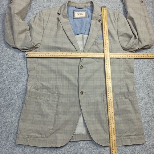 Camel Active Herren Blazer Jacke UK-42R EU-52 Baumwolle beige kariert Sakko Sport Mantel - Bild 10 von 13