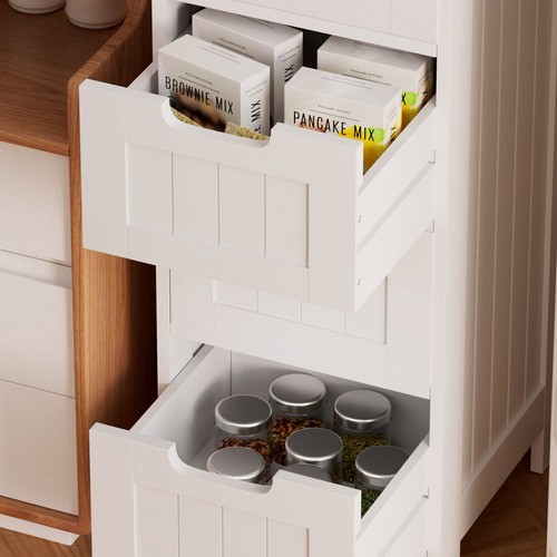 Modern White Chest of Drawers Bedroom Furniture Storage Bedside Cabinet 4 Drawer - Picture 16 of 16