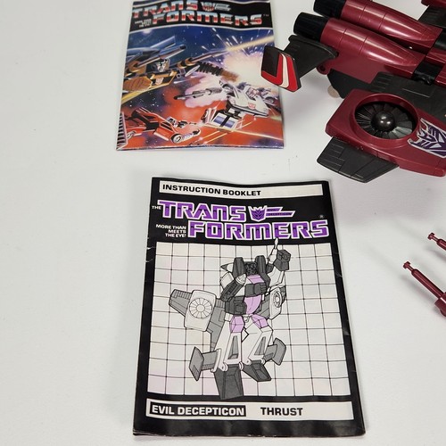 Deception Thrust 1985 Vintage G1 Transformers Action Figure Complete W/ Box - Picture 9 of 13