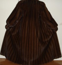 Givenchy 51" Long Mahogany Mink Fur Coat Size 10-12 Free Shipping Excellent Cond