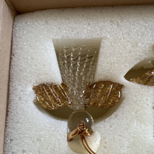 Drei Avon Engel Ornamente gesponnenes Glas Neu - Bild 3 von 13