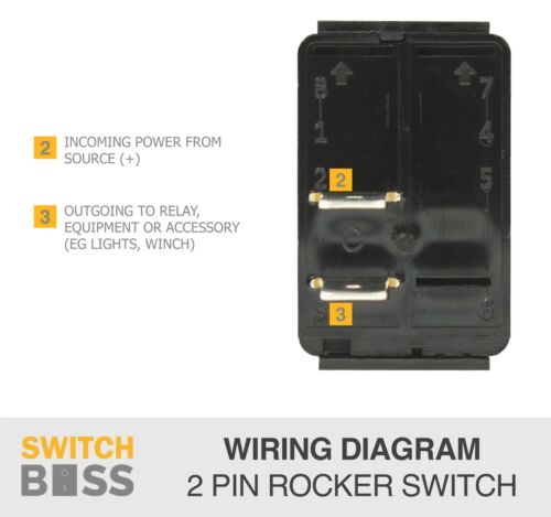 Rocker Switch BLANK (ON)-OFF - NO LED - SPST 4x4 Toggle Boat Caravan Marine 12v - Picture 7 of 9