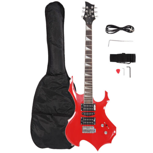 Glarry Flame Red Electric Guitar HSH Pickup Pack GTP2 - Picture 4 of 10