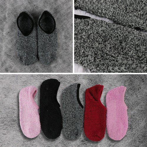 Women Mens Warm Non-slip Socks Home Fleece Thick Bed Slipper Floor Ankle Socks - Picture 2 of 17