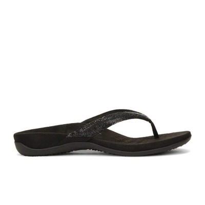 Vionic Women's Dillon Shine Flip Flop Sandal - Black NWB