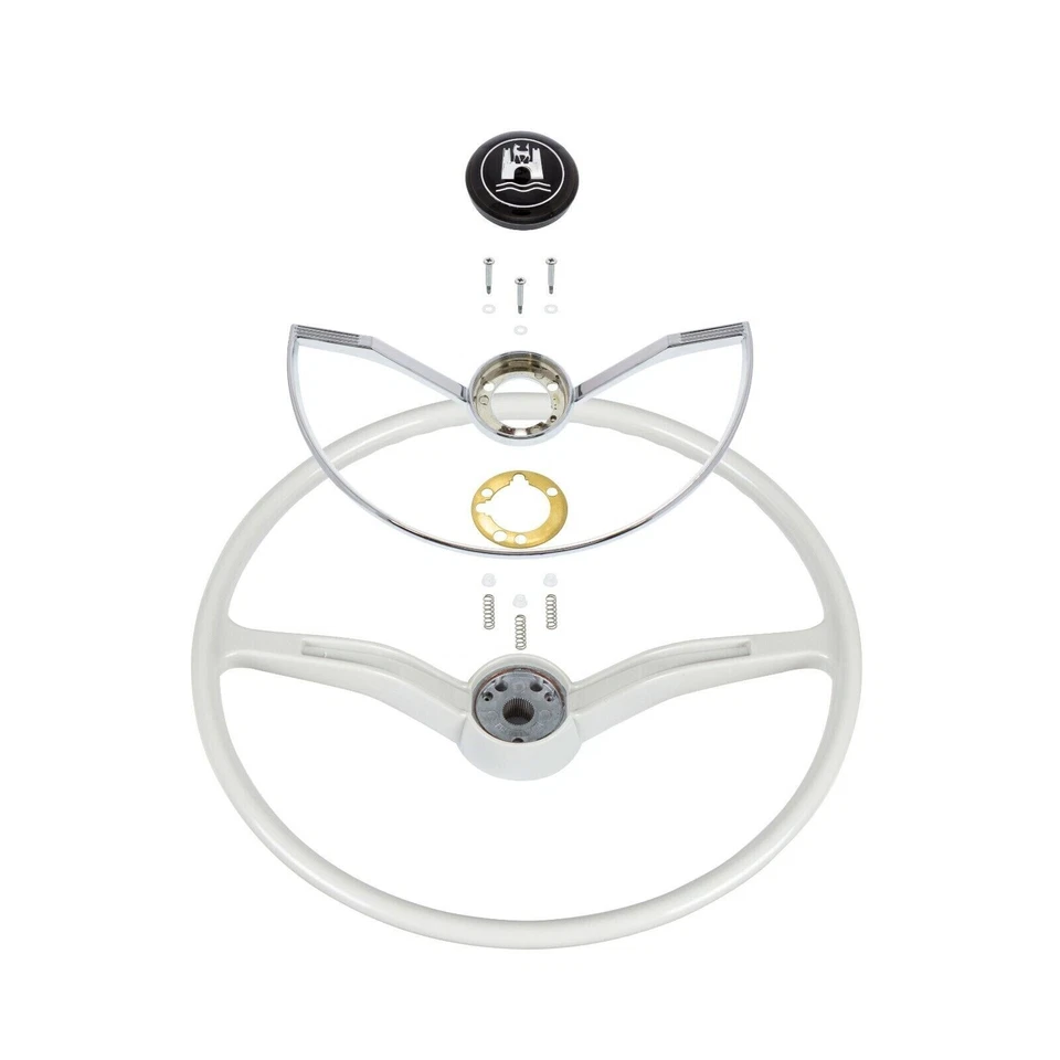 110717 Volante 3/4" 1962-71 VW Beetle Ghia Tipo 3 - 1 Unidad ACABADO GRIS Foto 2 de 3