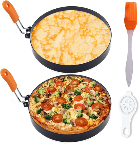 2 Packs 6" Pancake Ring for Griddle,6 Inch Non-Stick Omelette Ring,Staineless St