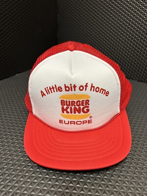 Vintage Burger King Europe White Red Trucker Hat A Taste Of Home