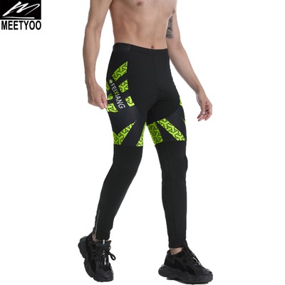Winter Herren Radlerhose Lang Fahrradhose Thermo Leggings 4D Schwamm Sitzpolster
