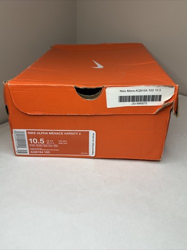 Nike Alpha Menace Varsity 2 Youth Size 10.5 White Football Cleats AQ8154-100 New - Picture 7 of 9