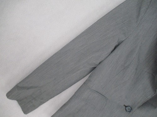 Cue Blazer Womens 12 Grey Button Pockets Coat The City Work Office V Neck - Picture 5 of 19