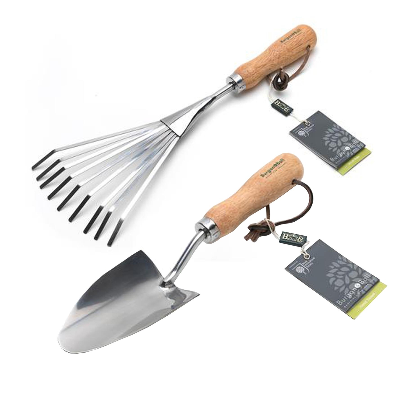 Burgon & Ball RHS - Hand Trowel & Shrub Rake Set