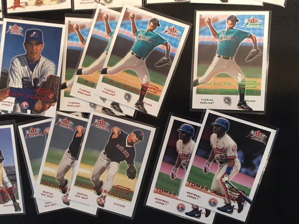 Fleer Focus Prospect 2001 serie numerada rojo/verde lote (33) Zito, Furcal, ¡más! Foto 2 de 4