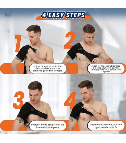Schulterbandage Schulterschoner Schulterstütze Sport Fitness Schmerzen Unisex - Bild 4 von 19