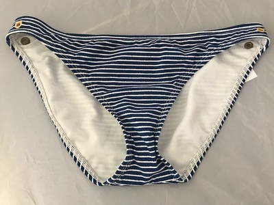 navy striped bikini bottoms