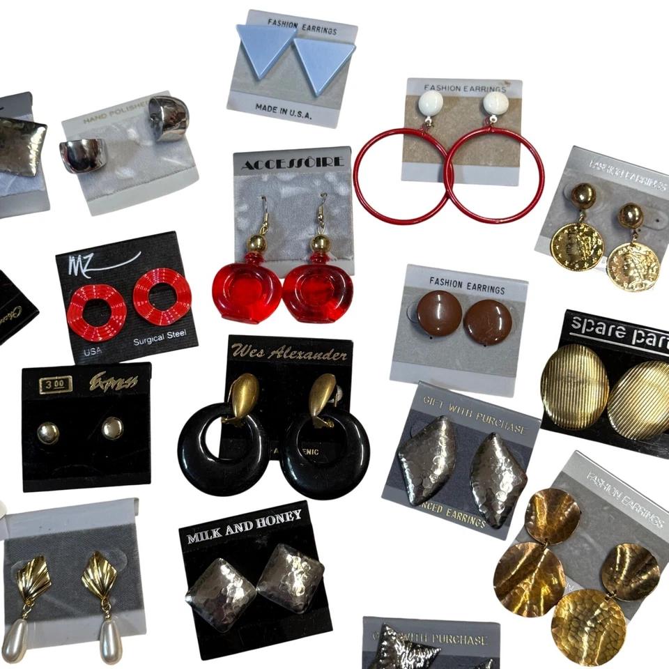 Lote de pendientes de moda vintage aro colgante declaración retro Foto 4 de 4
