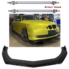 For 5-Series 520i Glossy Black Front Bumper Splitter Spoiler Body Kit Universal