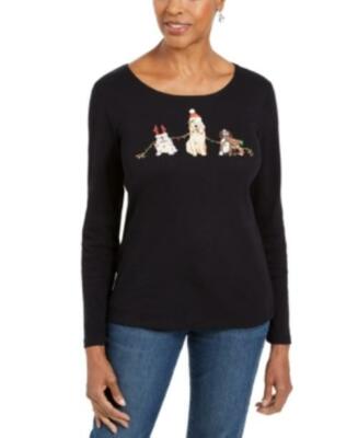 MSRP $37 Karen Scott Embroidered 