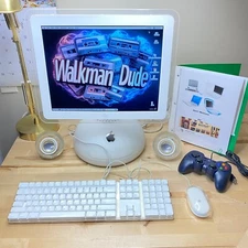 Apple iMac G4 Flat Panel 700MHz 256GB SSD 1GB RAM | OS 9 - OS X - WIN 98