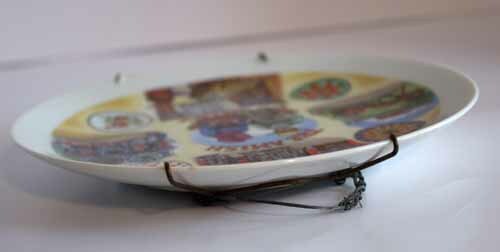 Piatto decorativo da collezione The Amish Country 6,5” Lane Co. Pa. H.B. Vintage - Foto 4 di 4