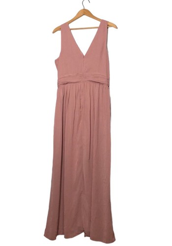 MODCLOTH | Embracing Grace Sleeveless Chiffon Maxi Dress in Rose size 12 {NEW} - Picture 10 of 12
