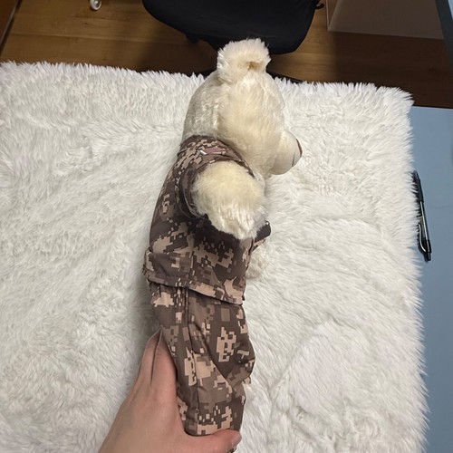 NUEVO NUEVO CON ETIQUETAS Build a Bear Peluche 16" Lil Pudding Cub Oso de Peluche Militar Camuflaje Etiquetas para Perros - Imagen 7 de 15