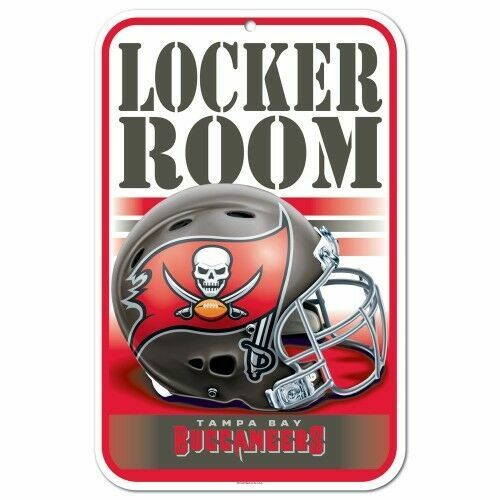 TAMPA BAY BUCCANEERS LOCKER ROOM 11"X17" PLASTIC SIGN DURABLE POSTER NFL LICENSE - Picture 1 of 1