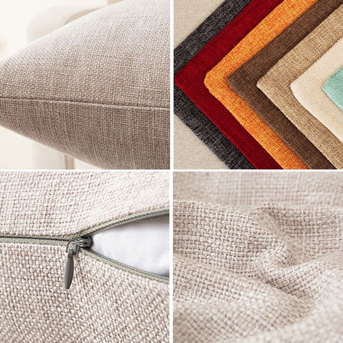 Home Textile Cushion Cover Solid Color Pillowcase Pillow Cover Waist Pillowcase↷ - Picture 3 of 19