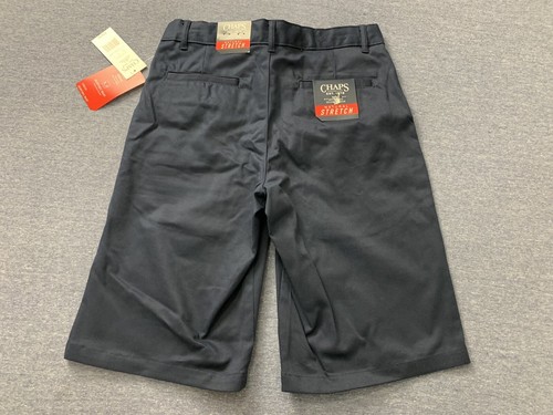Boys Chaps Navy School uniform shorts, size 14 regular adjustable waist stretch. - Picture 3 of 8