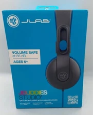 JBuddies Studio 2 Wired Kids Headphones - Black/Blue
