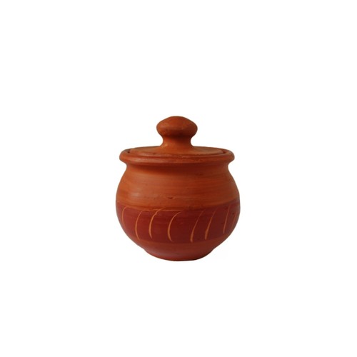 2pcs Handy Look Handmade Small CLAY POTS with Lid, Eco-friendly Stackable S Cups - Picture 7 of 11